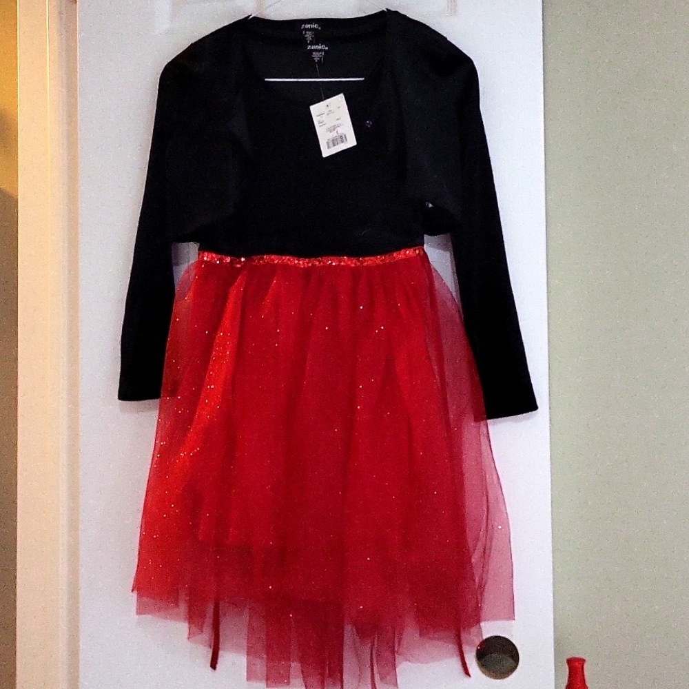 Girls red Holiday dress